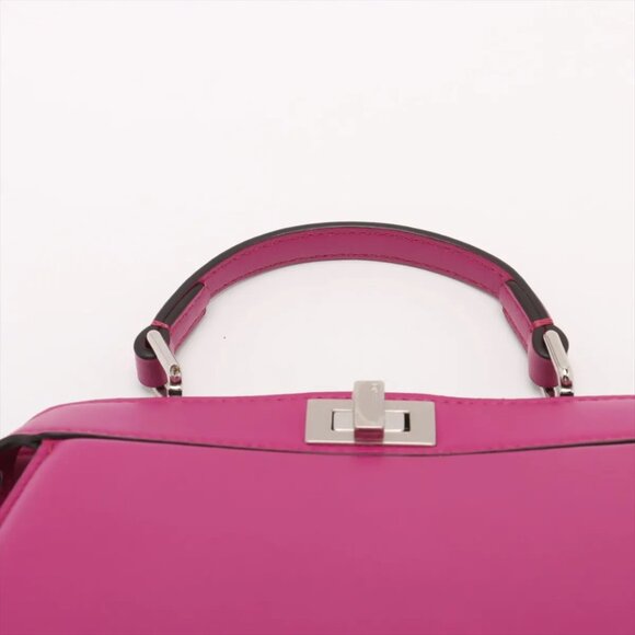 Fendi Peek-a-Boo ICU Co., Ltd. Mini Leather 2-Way Shoulder Bag – Magenta - Picture 5 of 10
